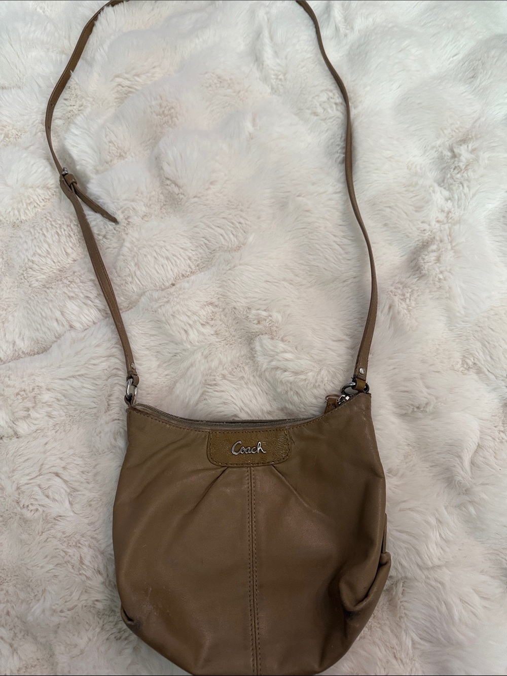 Coach Tan Leather Crossbody Bag